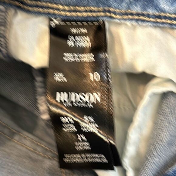 New Hudson Women’s Jeans size 10 Icy Blue Button Back Pocket H0524-01 - Picture 7 of 9